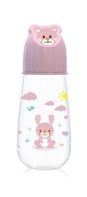 Baby Care Babyflasche 125 ml, Motivdeckel, Silikonsauger der Größe 0 + , ab Geburt