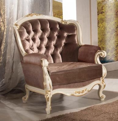 Sessel 1 Sitzer Textil Lounge Luxus Club Polster Sitzer Neu Sessel Design Couch