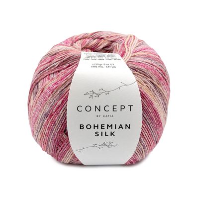150g"Bohemian Silk"-ist ein zartgemustertes Garn Baumwolle + Seide