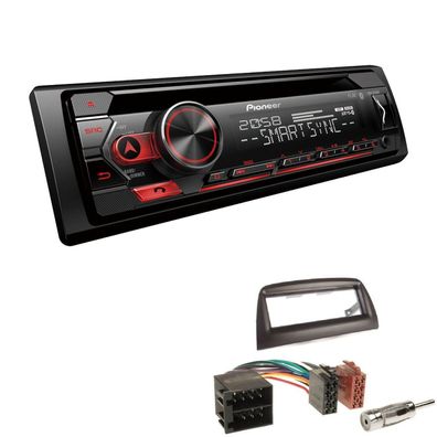 Pioneer 1-DIN Autoradio CD Bluetooth Spotify USB für Fiat Doblo mattschwarz