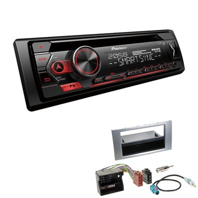 Pioneer 1-DIN Autoradio CD Bluetooth Spotify USB für Ford Fusion Facelift silber