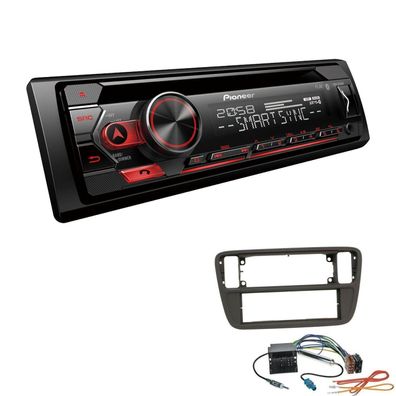 Pioneer 1-DIN Autoradio CD Bluetooth Spotify USB für Seat Mii ab 2011 schwarz