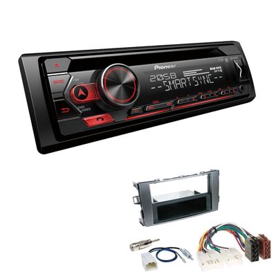 Pioneer 1-DIN Autoradio CD Bluetooth Spotify USB für Toyota Auris anthrazit