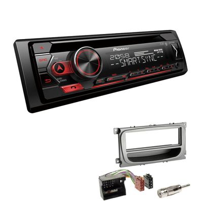 Pioneer 1-DIN Autoradio CD Bluetooth Spotify USB für Ford C-Max 2007-2010 silber