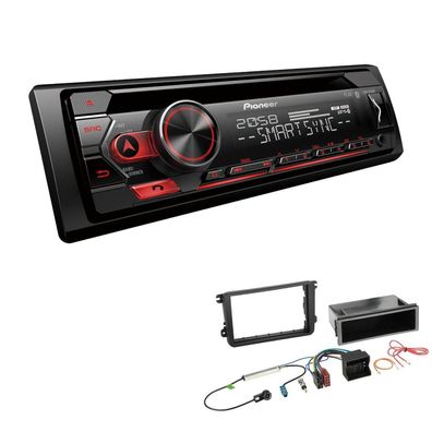 Pioneer 1-DIN Autoradio CD Bluetooth Spotify USB für Seat Leon 2009-2012 schwarz