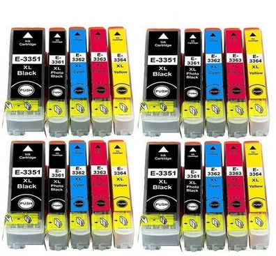20 Druckerpatronen kompatibel mit Epson T3351 T3361 T3362 T3363 T3364 T33XL Orange