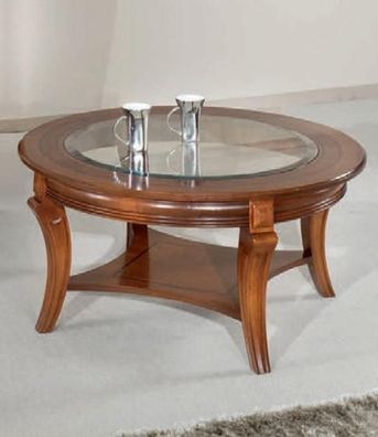 Couchtisch Holztisch Design Tische Italienische Möbel Glastisch Rund Tisch Braun
