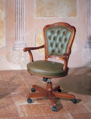 Bürostuhl Drehstuhl Chesterfield Chefsessel Italienische Möbel Sessel Lehnstuhl