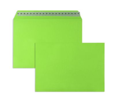 50 Briefumschläge Grün 229x324 mm (DIN C4) mit Haftklebung
