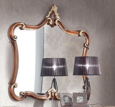 Italienischer Wandspiegel Klassischer Spiegel Möbel Holz Luxus Einrichtung Neu