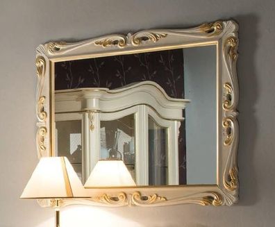 Klassischer Design Spiegel Italienische Wandspiegel Holz Stand Wand Italien Neu