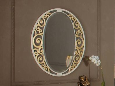 Klassischer ovaler Wandspiegel Gold Italienische Möbel Klassischer Spiegel Neu