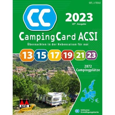 CampingCard ACSI Campingführer 2023 inklusive Ermäßigungskarte