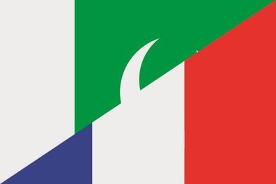 Aufkleber Fahne Flagge Pakistan-Frankreich verschiedene Größen