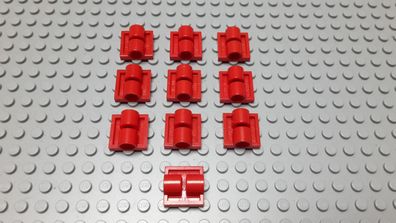 Lego 10 Platten 2x2 mit 2 Löcher Rot Nummer 2817