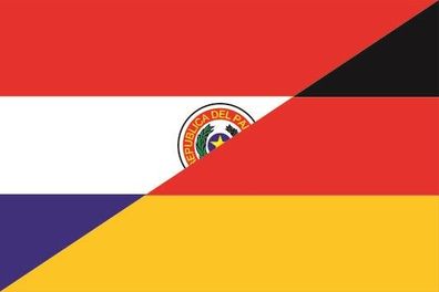 Aufkleber Fahne Flagge Paraguay-Deutschland verschiedene Größen