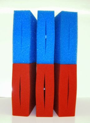 3/6/12 x Ersatzschwamm passend für Oase Biotec 5 / 10 blau + rot Steppan Filter