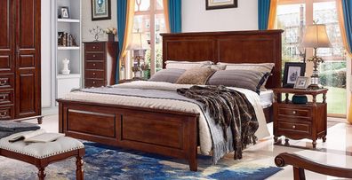 Luxus Bett Holz Betten Bettrahmen Doppel Bettgestell Betten Doppelbetten Möbel