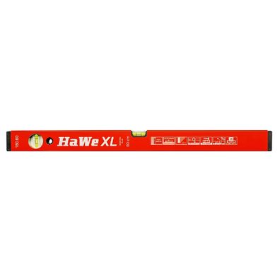 HaWe Alu-Wasserwaage XL 30 / 40 / 60 cm, Neigungsmesser, Messwerkzeug, Stoßfest