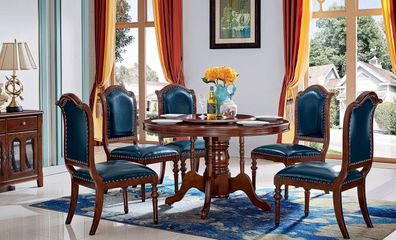 Tische Runde Möbel Esszimmer Esstisch Luxus Rund Tisch Massiv Holz Einrichtung
