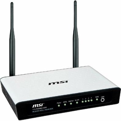 MSI RG300EX WL300 ADSL+ WLAN Router Schnelles Internet Highspeed bis zu 300 Mbps
