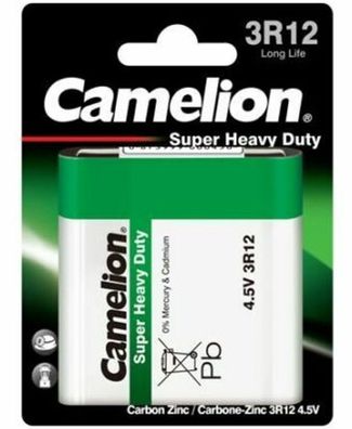 Camelion 4,5V Block Flachbatterie 3R12 Zink Kohle Batterie 4,5V Blister