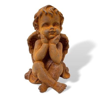 Skulptur Engel Engelsfigur Figur Dekoration Eisen Putte Putti Antik-Stil 11cm