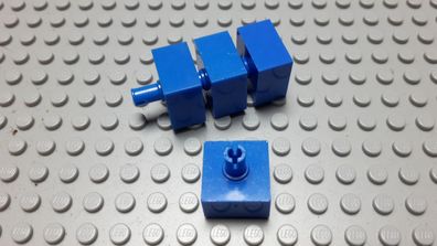Lego 4 Steine 2x2 mit Pin Blau Nummer 4729