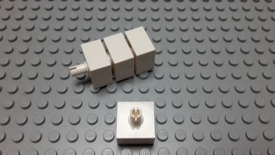 Lego 4 Steine 2x2 mit Pin Weiß Nummer 4729
