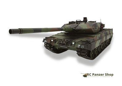 RC Panzer Leopard 2A6 Heng Long 1:16, Rauch, Sound, Schussfunktion + IR, 2,4 Ghz V7.0