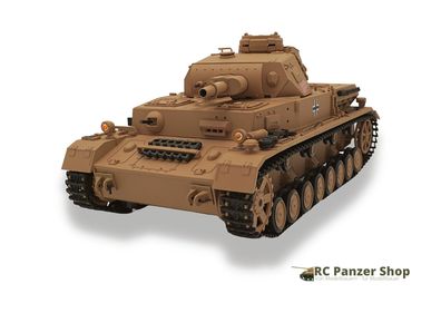 RC Panzer Panzerkampfwagen 4 Ausf. F 3858 Heng Long 1:16, Rauch, Sound, Schuss V7.0