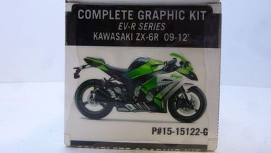 Dekorsatz Aufkleber Sticker graphic kit passt an Kawasaki Zx-6R 09-12 Ninja grün