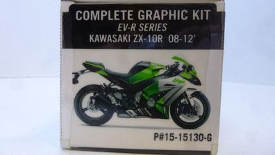 Dekorsatz Aufkleber Sticker graphic kit passt an Kawasaki ZX-10R 08-12 grün