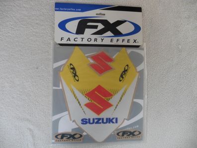 Dekor Schutzblech vorne Aufkleber Sticker passt an Suzuki Rmz 250 10-14 gelb-w