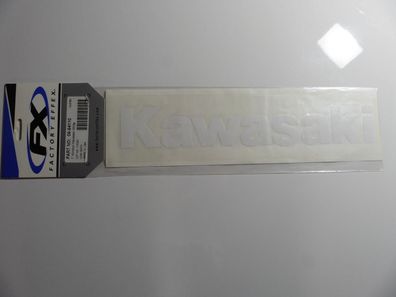 Scheibenaufkleber Dekor Aufkleber Window Sticker passend für Kawasaki White