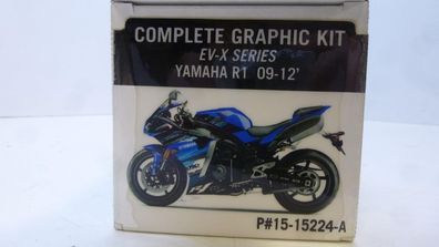 Dekorsatz Aufkleber Sticker graphic kit passt an Yamaha R1 09-12 blau-sw