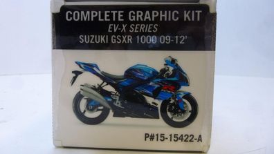 Dekorsatz Aufkleber Sticker graphic kit passt an Suzuki Gsxr 1000 09-12 blau