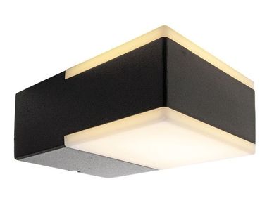 Deko Light Cube Wandleuchte außen LED anthrazit IP54 400lm 2700K >80 Ra 120° Modern