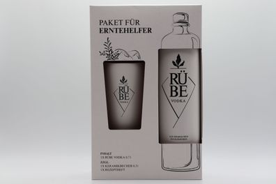 RÜBE Vodka 40% Vol. 0,7 ltr. Gepa mit Becher