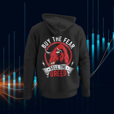 Unisex Hoodies für Daytrader & Aktien Fans - Buy the Fear Sell the Greed