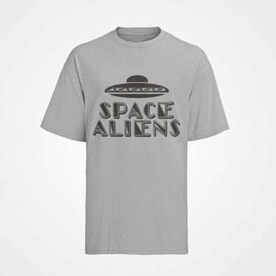 Herren T-Shirt Bio Baumwolle Alien Ufo Space Weltraum Verschwörung