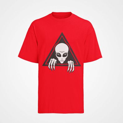 Herren T-Shirt Bio Baumwolle Alien Ufo Space Weltraum Helm Space Arena 51