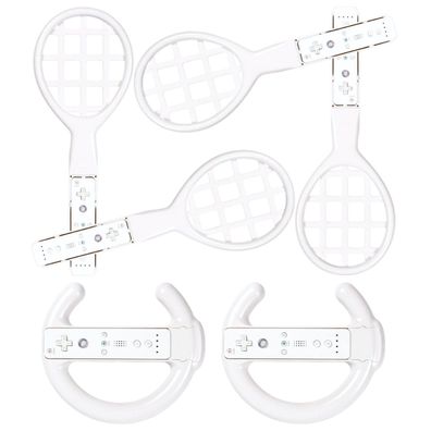 Brooklyn SET 4x TennisSchläger 2x Wheel Lenkrad für Wii WiiU Wiimote Controller