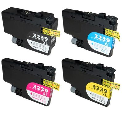 4 XL Druckerpatronen kompatibel mit Brother LC-3237 3239 Black, Cyan, Magenta, Yellow