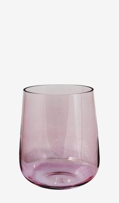 Windlicht / Vase "Lundby", lüster rosa, Handarbeit, von Kaheku, Ø21,5x25cm