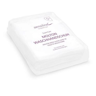 sensilind® SuperCare Molton Waschhandschuh 50 Stück