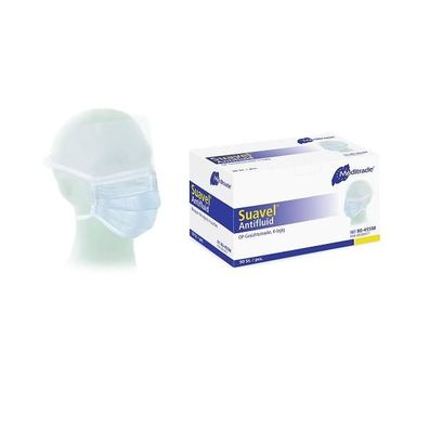 OP-Maske Suavel Antifluid mit Visier blau 50 Stück