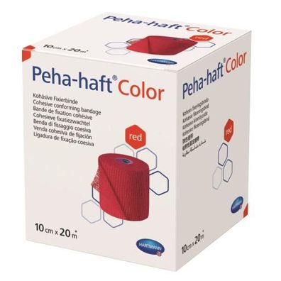 Peha-haft® Color Fixierbinde rot 10 cm x 20 m