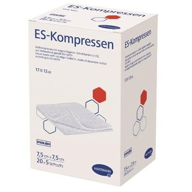 ES-Kompressen steril 7,5 x 7,5 cm 12-fach á 20 x 5 Stück