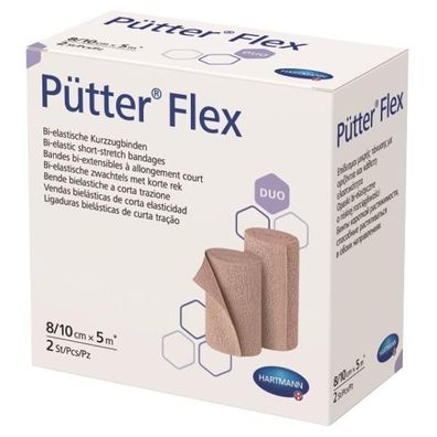 Pütter®Flex Duo 8/10 cm x 5 m je 1 Kurzzugbinde